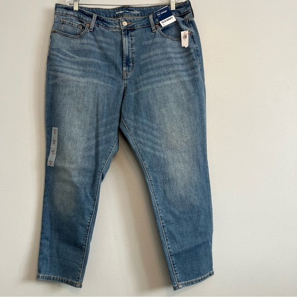 NWT Old Navy High Rise O.G. Straight  Ankle Jeans Plus Size 18 Med Wash - Picture 1 of 10